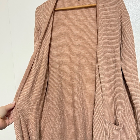 Madewell Knit Duster Long Ribbed Texture Cardigan Powder Pink Women’s Size M - Picture 4 of 10
